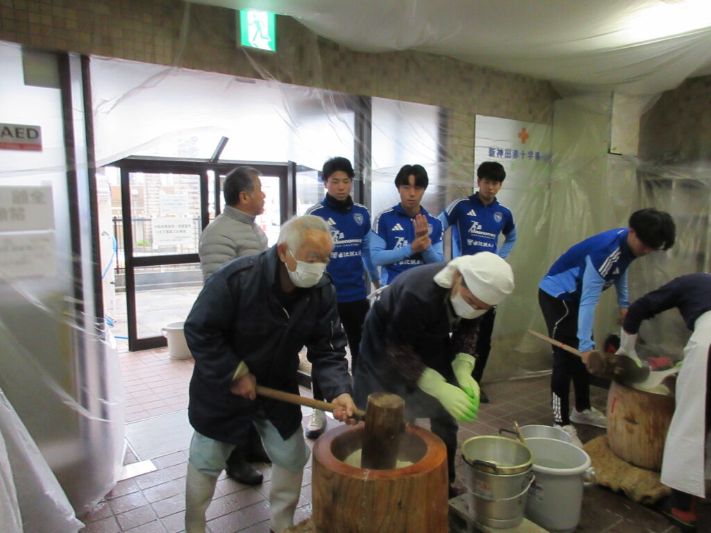 福祉餅つき&かき餅編み・配布　(1/18,1/20)
